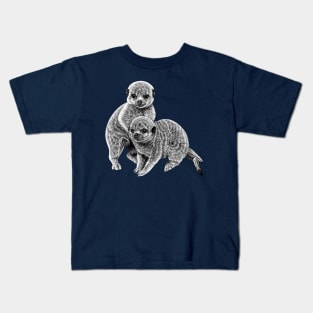 Baby meerkats - ink illustration Kids T-Shirt